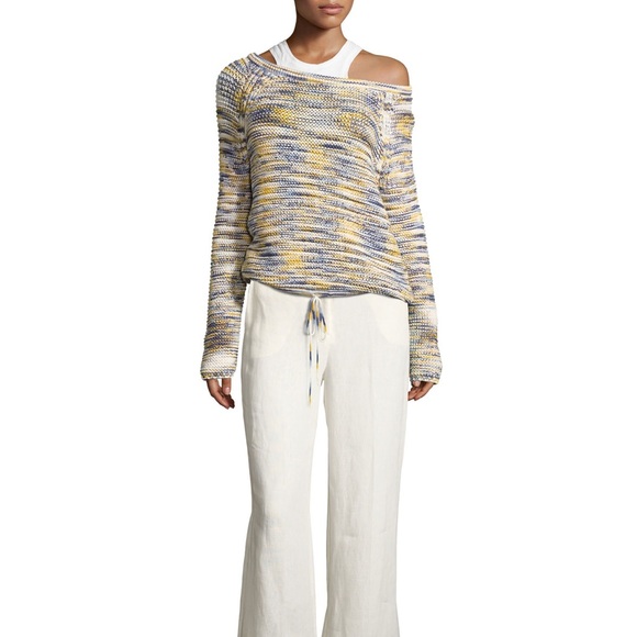 NWOT THEORY Multicolor Slouchy Sweater, Size Medium - Picture 3 of 9